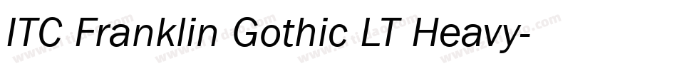ITC Franklin Gothic LT Heavy字体转换